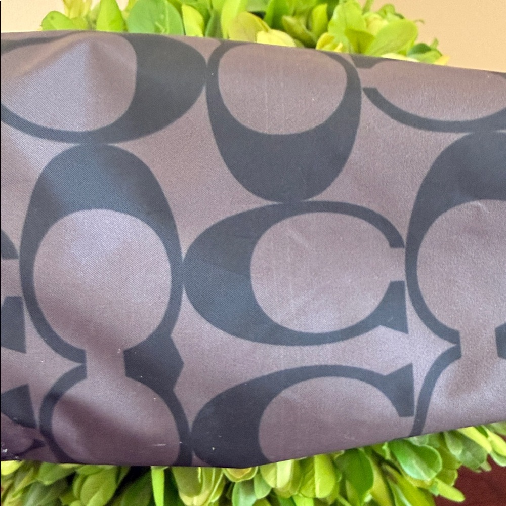 COACH C4322 🖤🩶GRAPHITE🩶🖤 SIGNATURE PRINT MINI UMBRELLA 🌟NWT🌟 - Picture 8 of 13